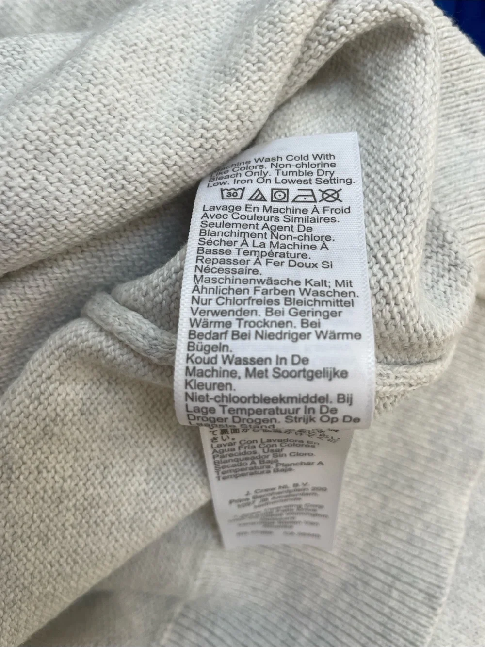 J. Crew Men's Light Gray 1/4 Zip  Mock Collar Sweater